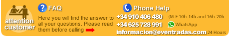 Customer Support: +34.625.728.991 / +34.910 406 480
